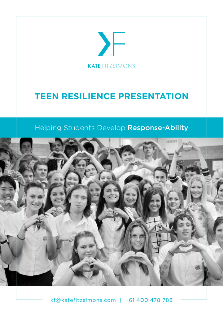 teen resilience presentation
