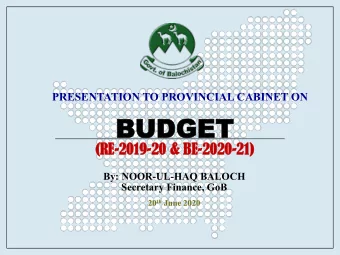 BUD  UDGE  GET 1)  (RE-2019  19-20 &amp;  &amp; BE  BE-2020-21)  By: NOOR-UL-HAQ BALOCH  Secretary