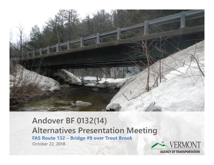 andover bf 0132 14 alternatives presentation meeting