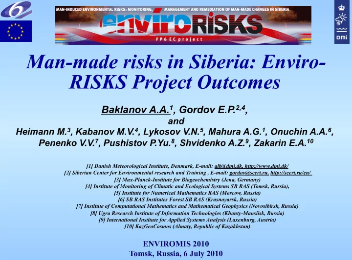 man made risks in siberia enviro