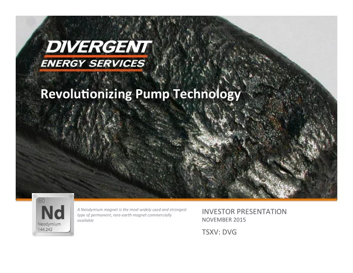 revolu onizing pump technology