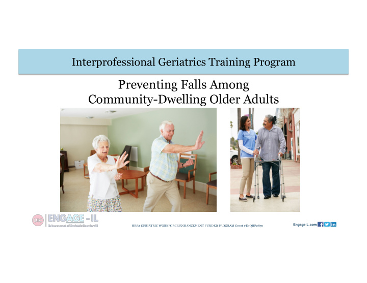 preventing falls among community dwelling older adults