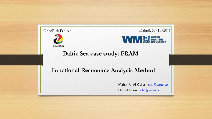 functional resonance analysis method