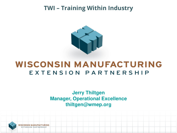 twi training within industry