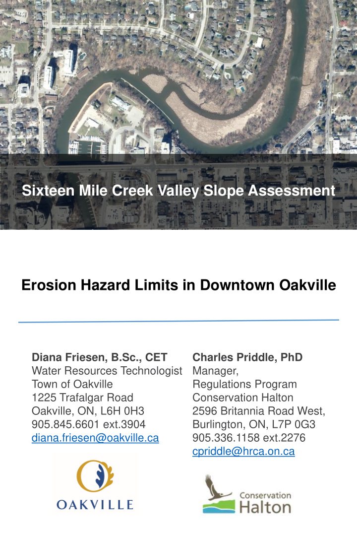sixteen mile creek valley slope assessment erosion hazard
