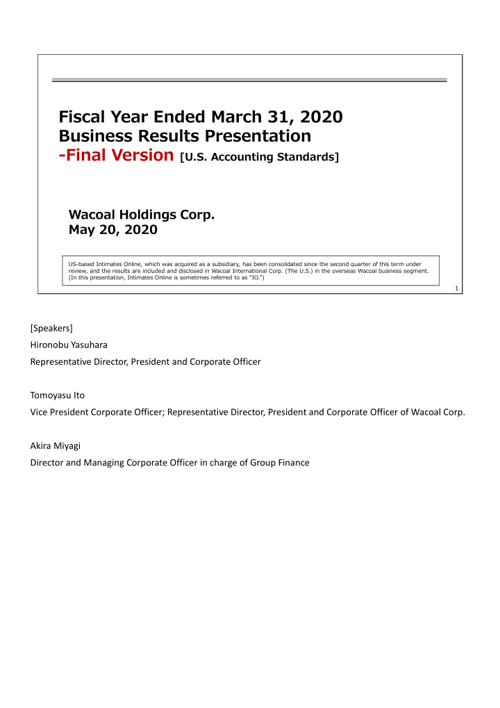 fiscal year ended march 31 2020