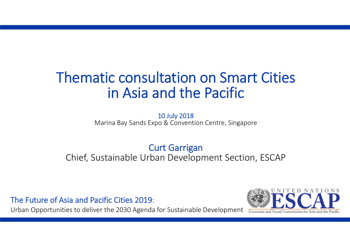 thematic consultation on smart cities in asia and the