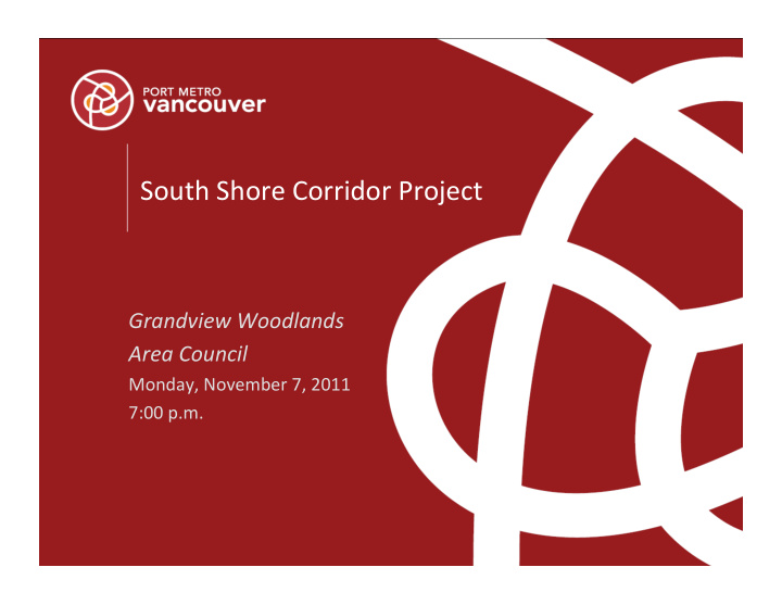 south shore corridor project