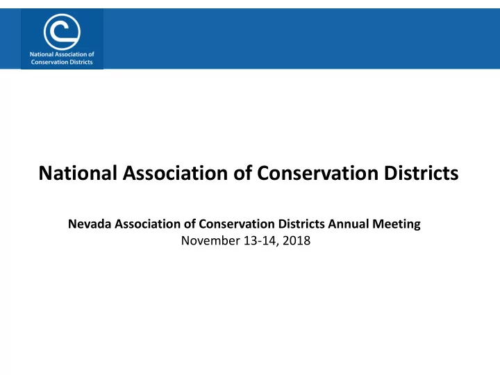 national association of conservation districts