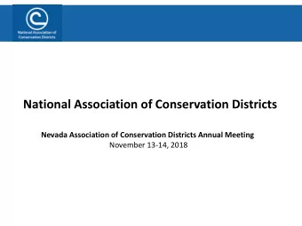 National Association of Conservation Districts  Nevada Association of Conservation Districts Annual