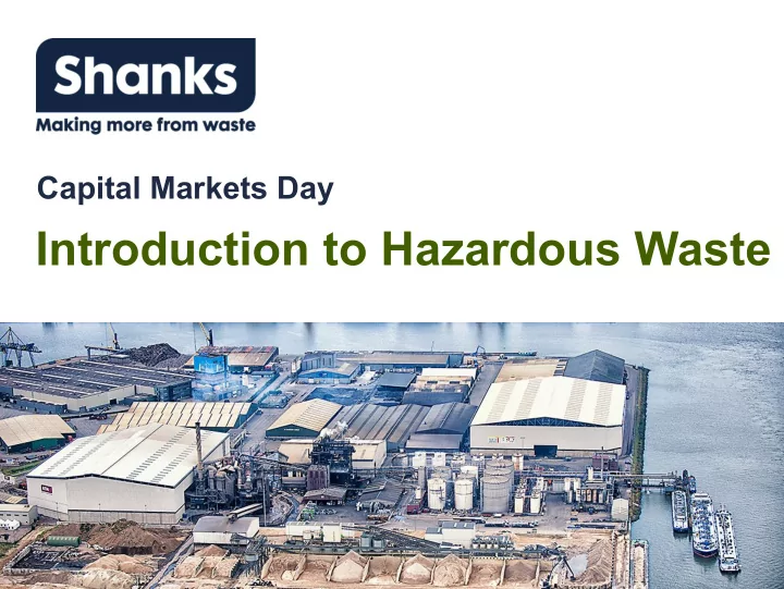introduction to hazardous waste agenda