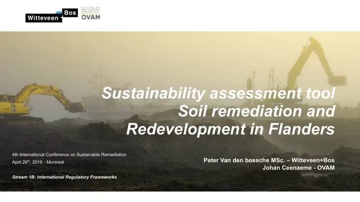4th international conference on sustainable remediation