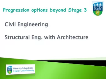 Progression options beyond Stage 3  CIVIL  CI  Accredited for MIEI  Add experience and/or  MEngSc