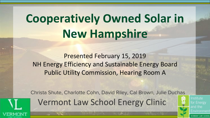 cooperatively owned solar in new hampshire