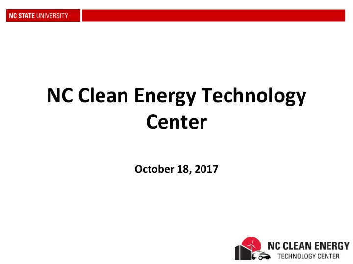 nc clean energy technology center