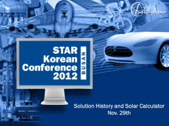 Solut  ution  ion Hist  story  y and Solar  r Ca  Calculat  ulator  or  No  Nov. 29th  Solution