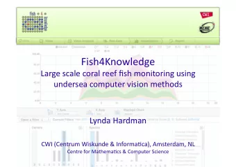 undersea  computer  vision  methods   Lynda  Hardman    CWI  (Centrum