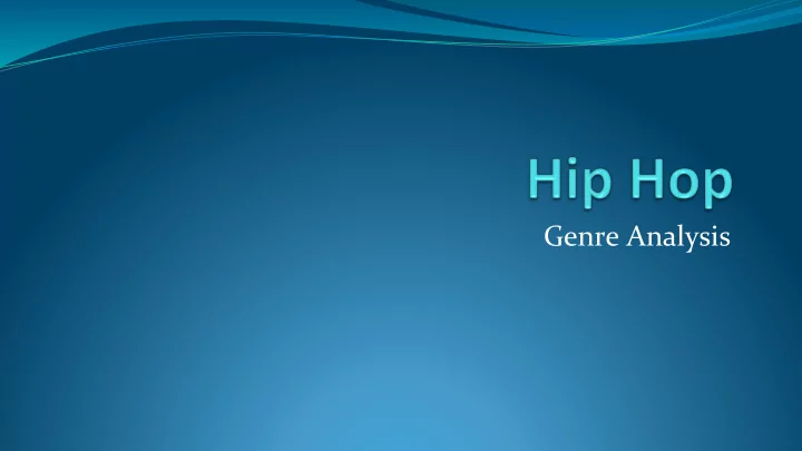 genre analysis