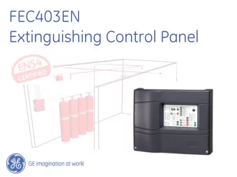 FEC403EN  Extinguishing Control Panel  FEC403EN Extinguishing panel  Table of contents  Panel