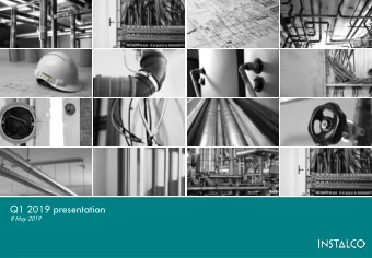 Q1 2019 presentation  8 May 2019  Todays presenters  Per Sjstrand  Lotta Sjgren  Group CEO