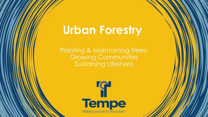 urban forestry