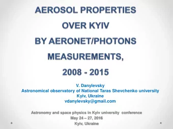 Astronomical observatory of National Taras Shevchenko university  Kyiv, Ukraine