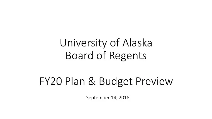 university of alaska