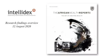 Research findings overview  12 August 2020  Page 2  A surprising and dynamic continent where