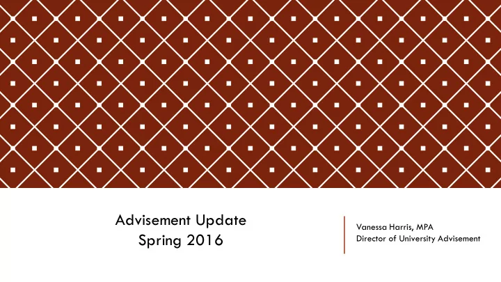 advisement update