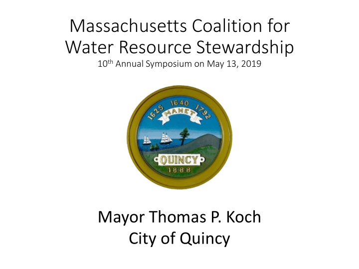 massachusetts coalition for water resource stewardship