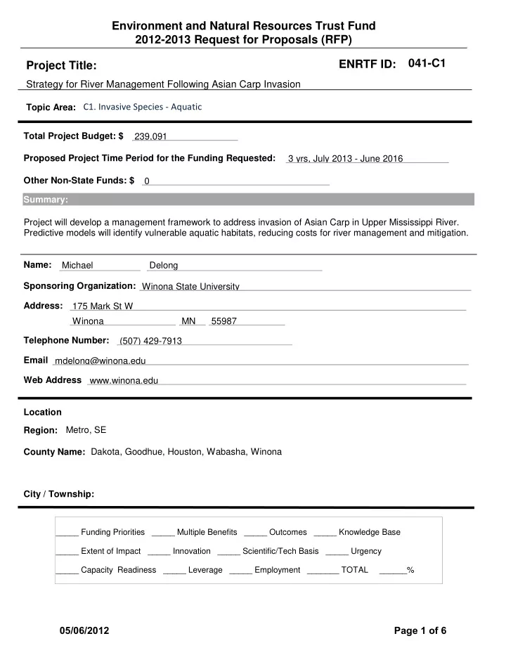 environment and natural resources trust fund 2012 2013