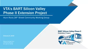 VTAs BART Silicon Valley  Phase II Extension Project Alum Rock/28 th Street Community Working