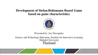 Thailand  1  Outline  Literature review  Board game evaluation  Findings  Discussion  Conclusion  2