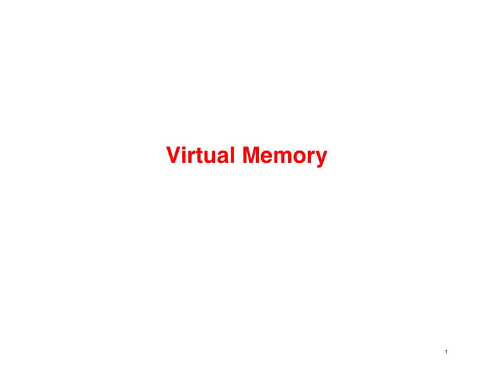 virtual memory