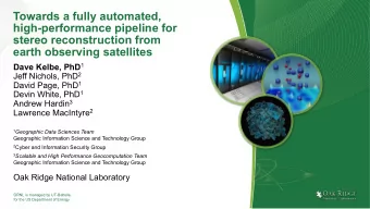 Towards a fully automated,  high-performance pipeline for  stereo reconstruction from  earth