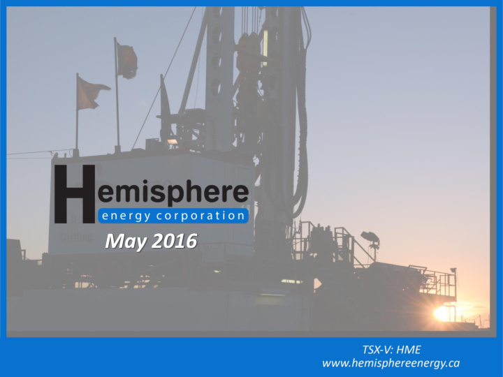 may 2016 corporate summary