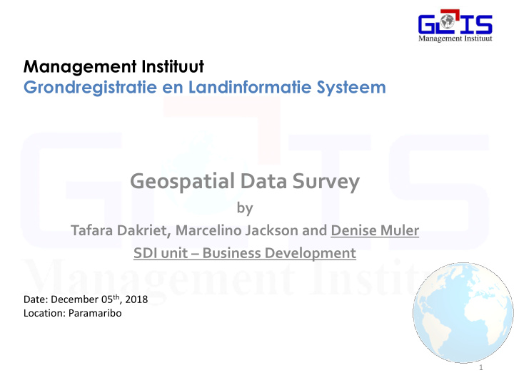 geospatial data survey
