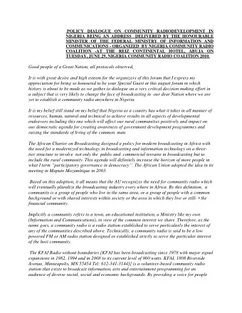 Good people of a Great Nation, all protocols observed,  It is with great desire and high esteem for