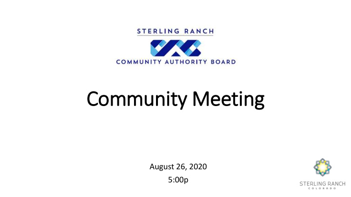 community meeting