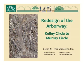 Redesign of the Redesign of the  Arborway:  y Kelley Circle to Murray Circle  Design By:   HUB
