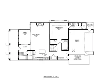 FIRST FLOOR PLAN- ELEV. A  DINING  12'-0&quot;x9'-8&quot;  DINING  12'-0&quot; x 9'-8&quot;  PORCH