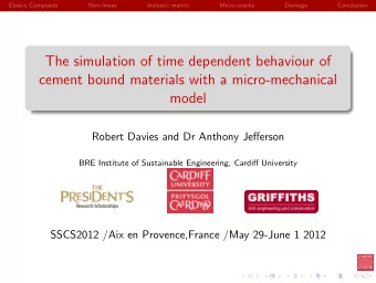 The simulation of time dependent behaviour of  cement bound materials with a micro-mechanical