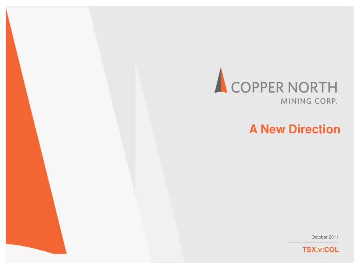 a new direction