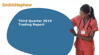Third Quarter 2019  Trading Report  Forward looking statements and non-IFRS measures  This document