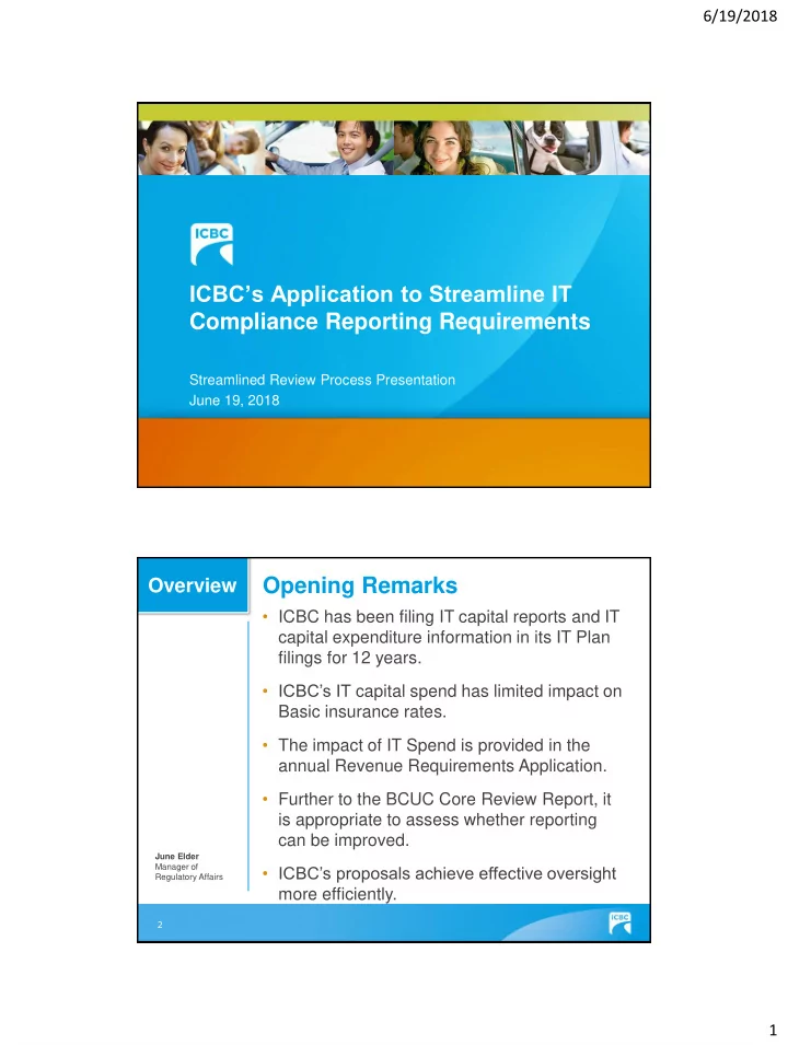 icbc s application to streamline it compliance reporting