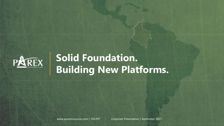 solid foundation