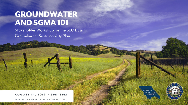 groundwater and sgma 101