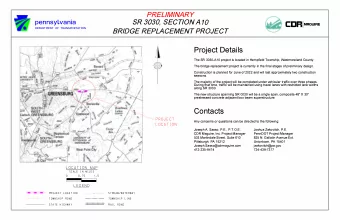 Contacts  I  Any concerns or questions can be directed to the following:  Joseph A. Sasso, P.E.,