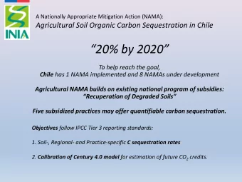 20% by 2020   To help reach the goal, Chile has 1 NAMA implemented and 8 NAMAs under