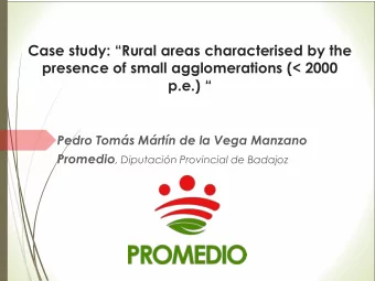 Case study:  Rural areas characterised by the  presence of small agglomerations (&lt; 2000 p.e.)